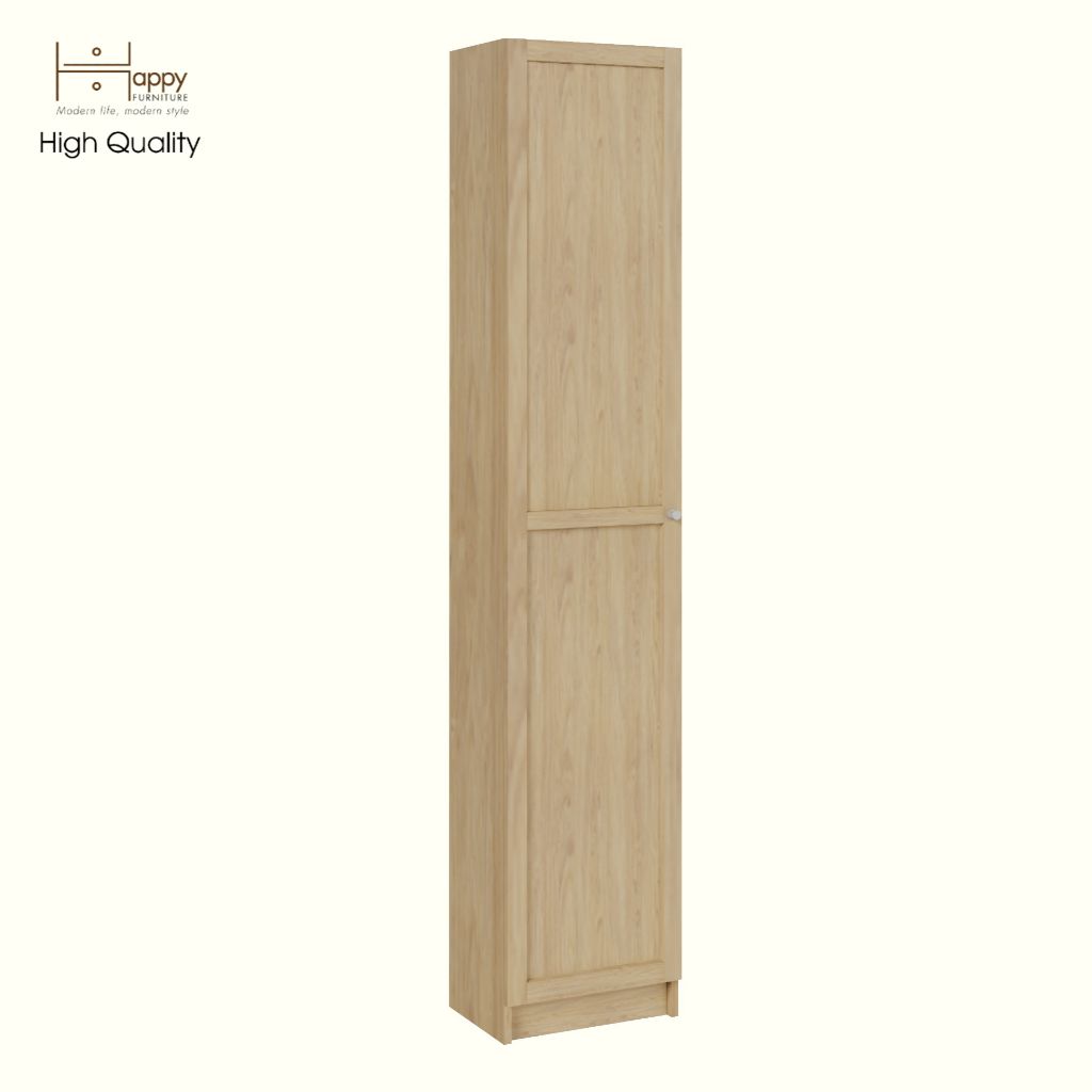 HAPPY FURNITURE , Kệ sách 6 tầng 1 cửa mở - CATY , KSA_053 , 40cm x 30cm x 202cm
