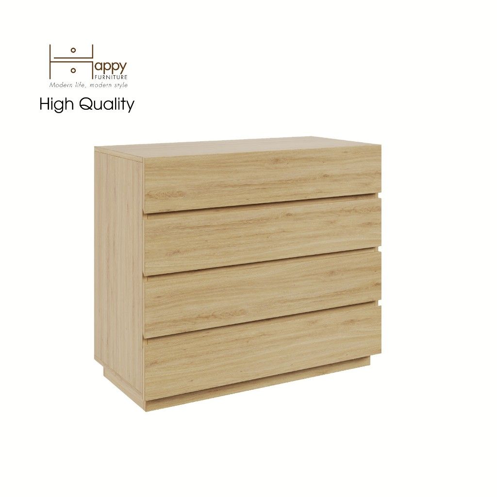 HAPPY FURNITURE , Tủ đựng đồ 4 ngăn kéo - MACRO , THK_039 , 92cm x 45cm x 80cm