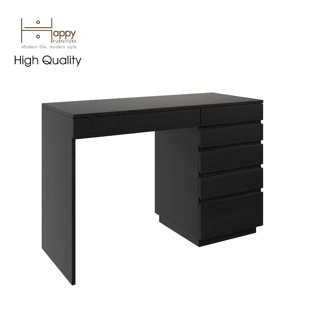 HAPPY FURNITURE , Bàn làm việc 6 ngăn kéo - MACRO , BAN_009 , 110cm x 45cm x 73cm