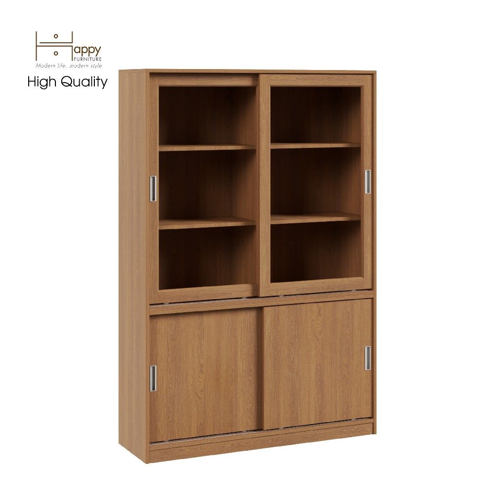 HAPPY FURNITURE , Tủ lưu trữ 4 cánh lùa - LUCA , TCL_010 , 120cm x 40cm x 180cm