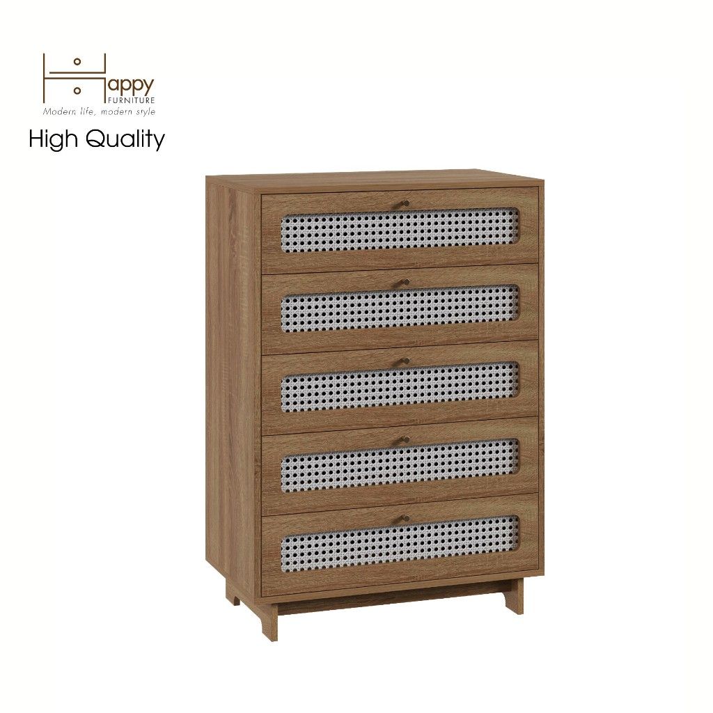 HAPPY FURNITURE , Tủ đựng đồ 5 ngăn kéo - MEYDAN , THK_078 , 78cm x 45cm x 112cm