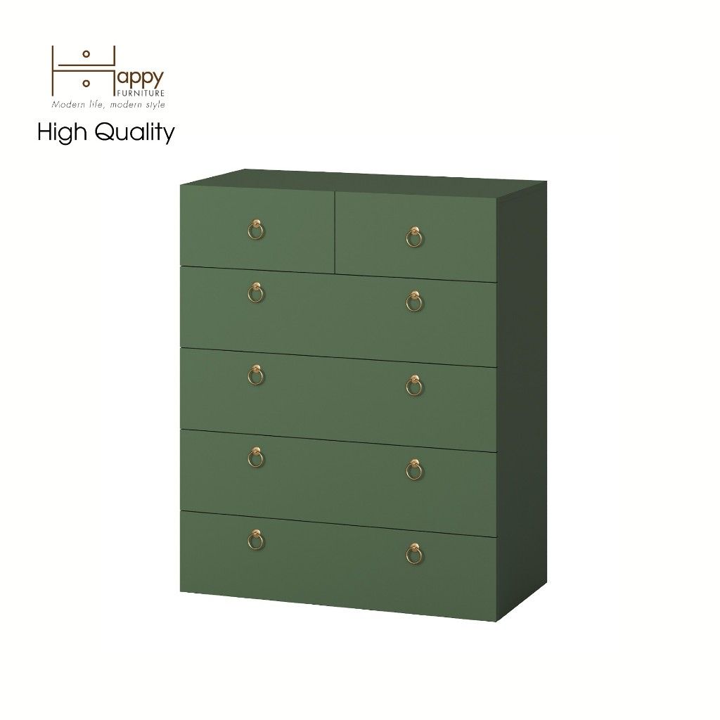 HAPPY FURNITURE , Tủ đựng đồ 6 hộc kéo - WESLEY , THK_050 , 90cm x 45cm x 110cm