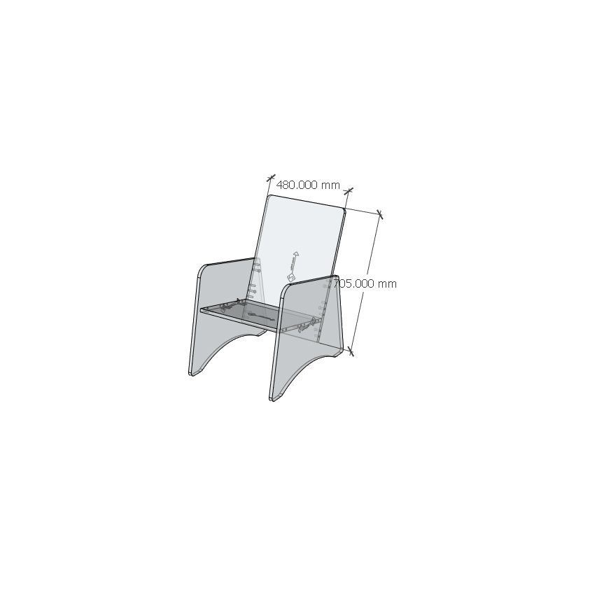 HAPPY FURNITURE , Gỗ tự nhiên , Ghế đơn gỗ Plywood - AIDAN , GHE_007 , 52x69x80cm ( DxRxC)