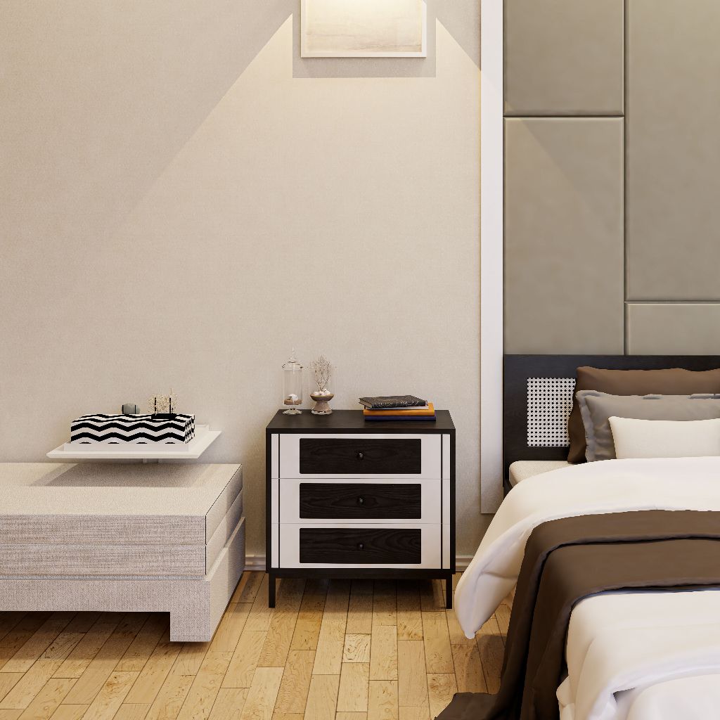 HAPPY FURNITURE , Tủ lưu trữ 3 ngăn kéo chân sắt - TAKO , THK_131 , 64cm x 40cm x 61cm