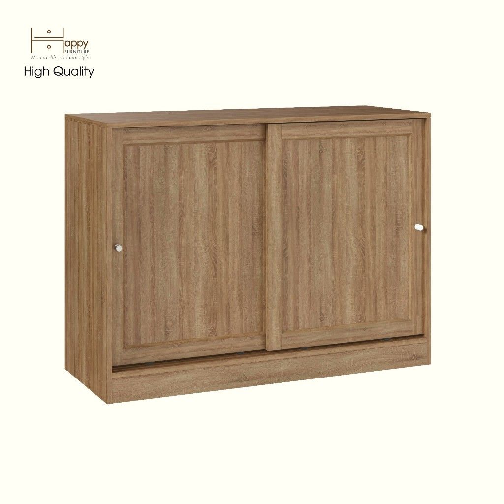 HAPPY FURNITURE , Tủ đựng đồ 2 cánh lùa - SCANDINA , TCL_027 , 120cm x 47cm x 89cm