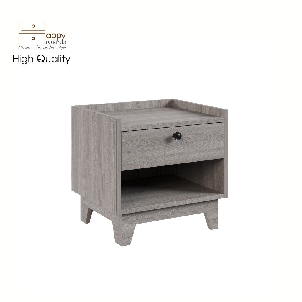 HAPPY FURNITURE , Táp đầu giường 1 ngăn kéo - KINA , THK_070 , 48cm x 40cm x 46cm