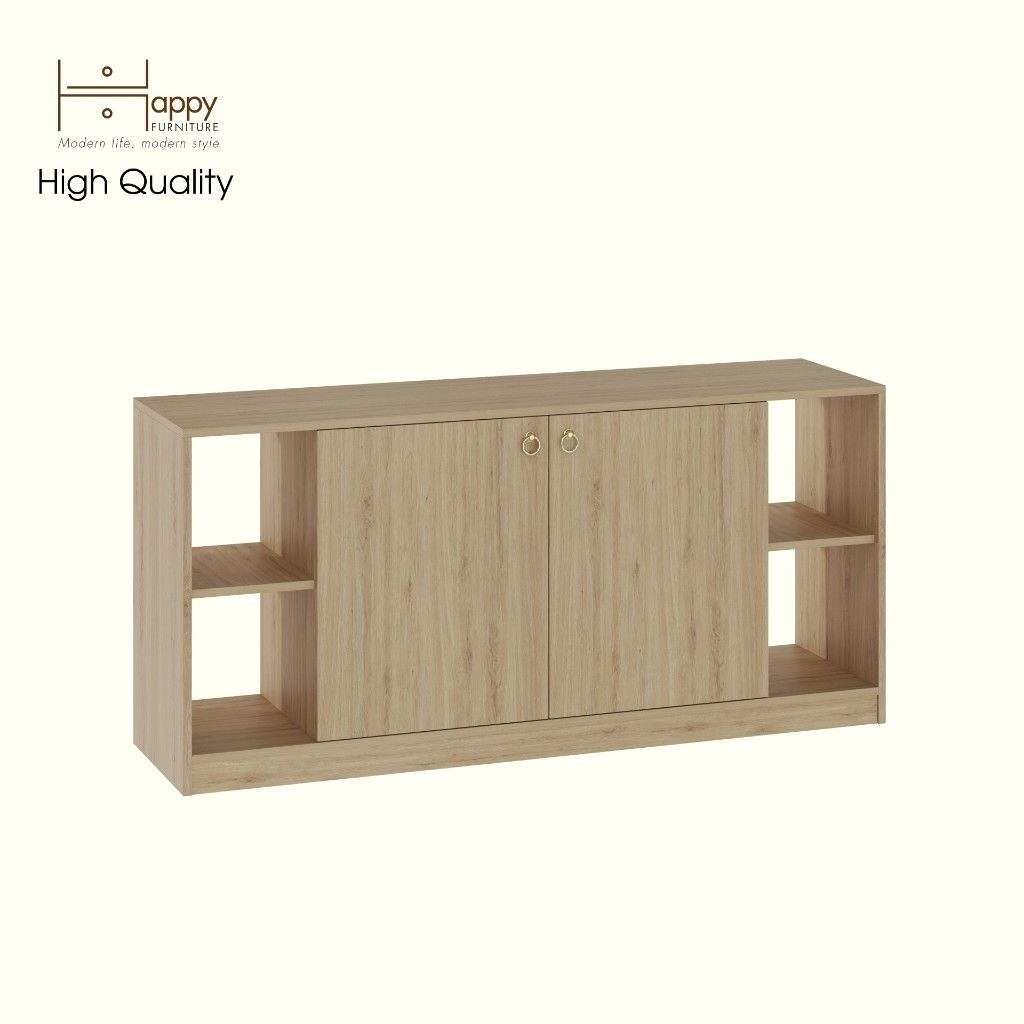 HAPPY FURNITURE , Tủ lưu trữ 2 cửa mở - MERI , TLT_057 , 150cm x 40cm x 70cm DxRxC
