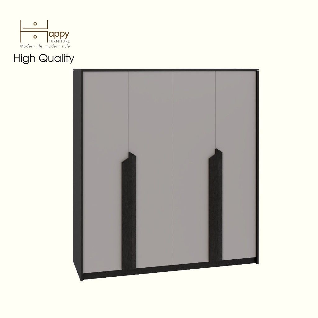HAPPY FURNITURE , Tủ quần áo 4 cánh mở - PONIX , TCM_114 , 160cm x 54cm x 176cm
