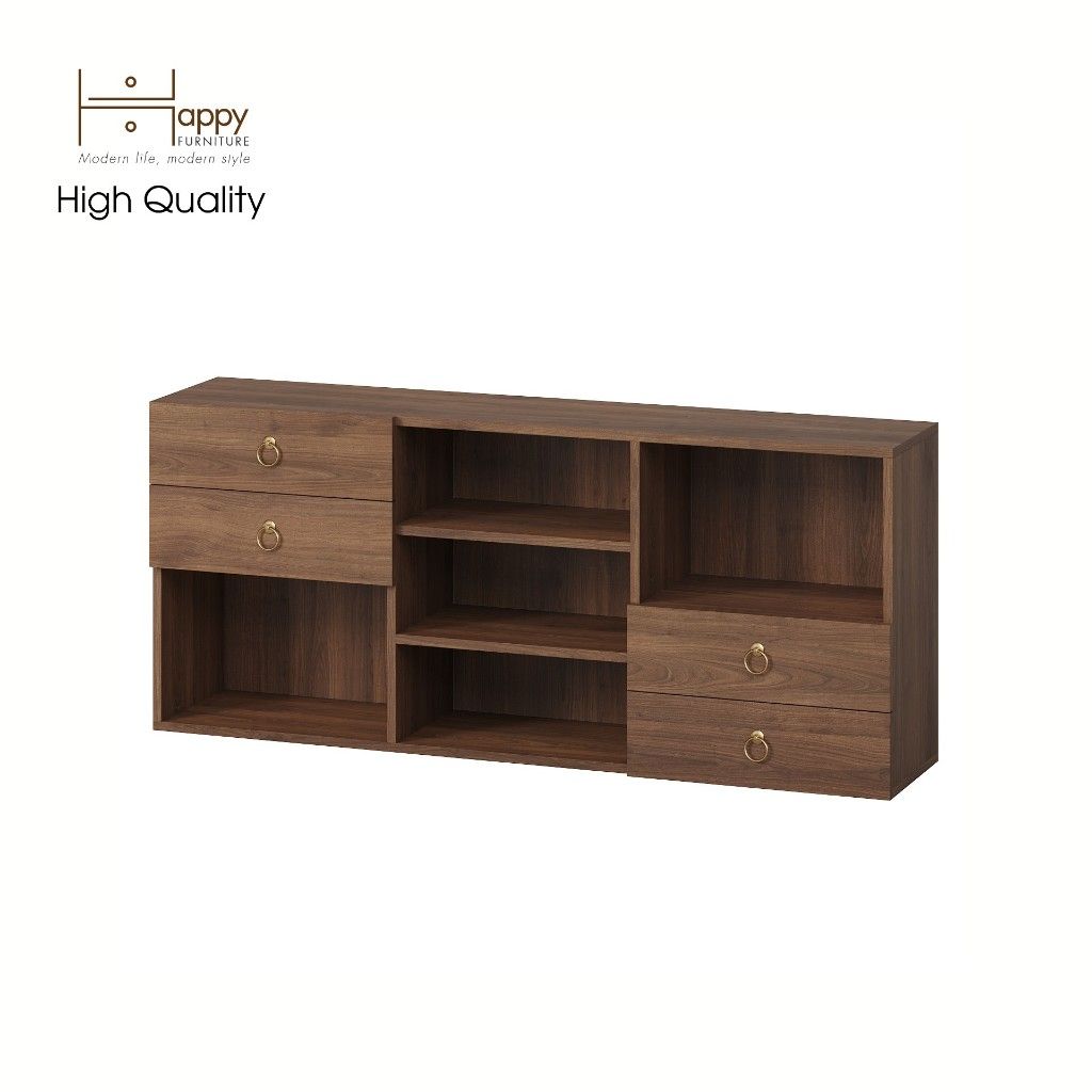HAPPY FURNITURE , Tủ trang trí 4 hộc kéo - WESLEY , THK_048 , 140cm x 30cm x 60cm