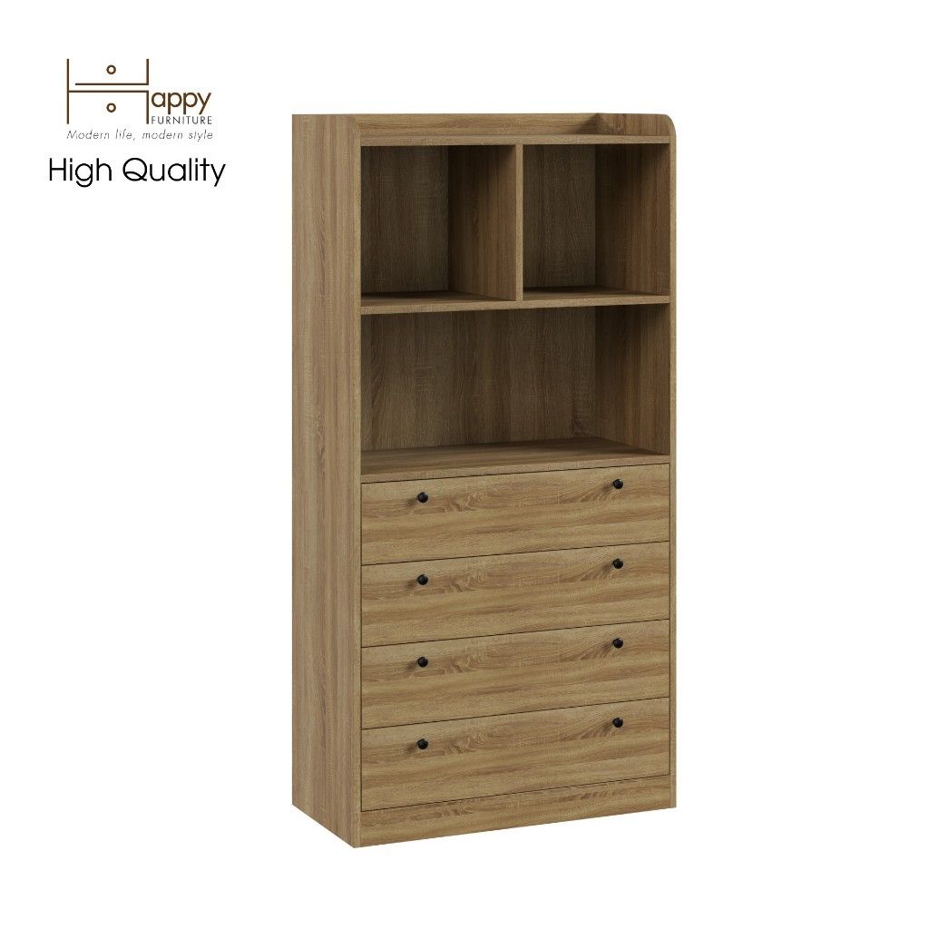 HAPPY FURNITURE , Tủ lưu trữ 7 ngăn - CANA , THK_051 , 80cm x 40cm x 160cm