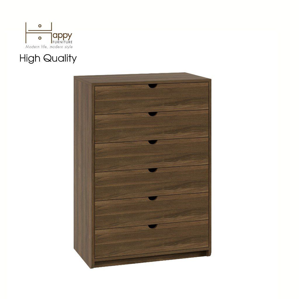 HAPPY FURNITURE , Tủ đựng đồ 6 ngăn kéo - CIRCLE , THK_084 , 76cm x 45cm x 110cm