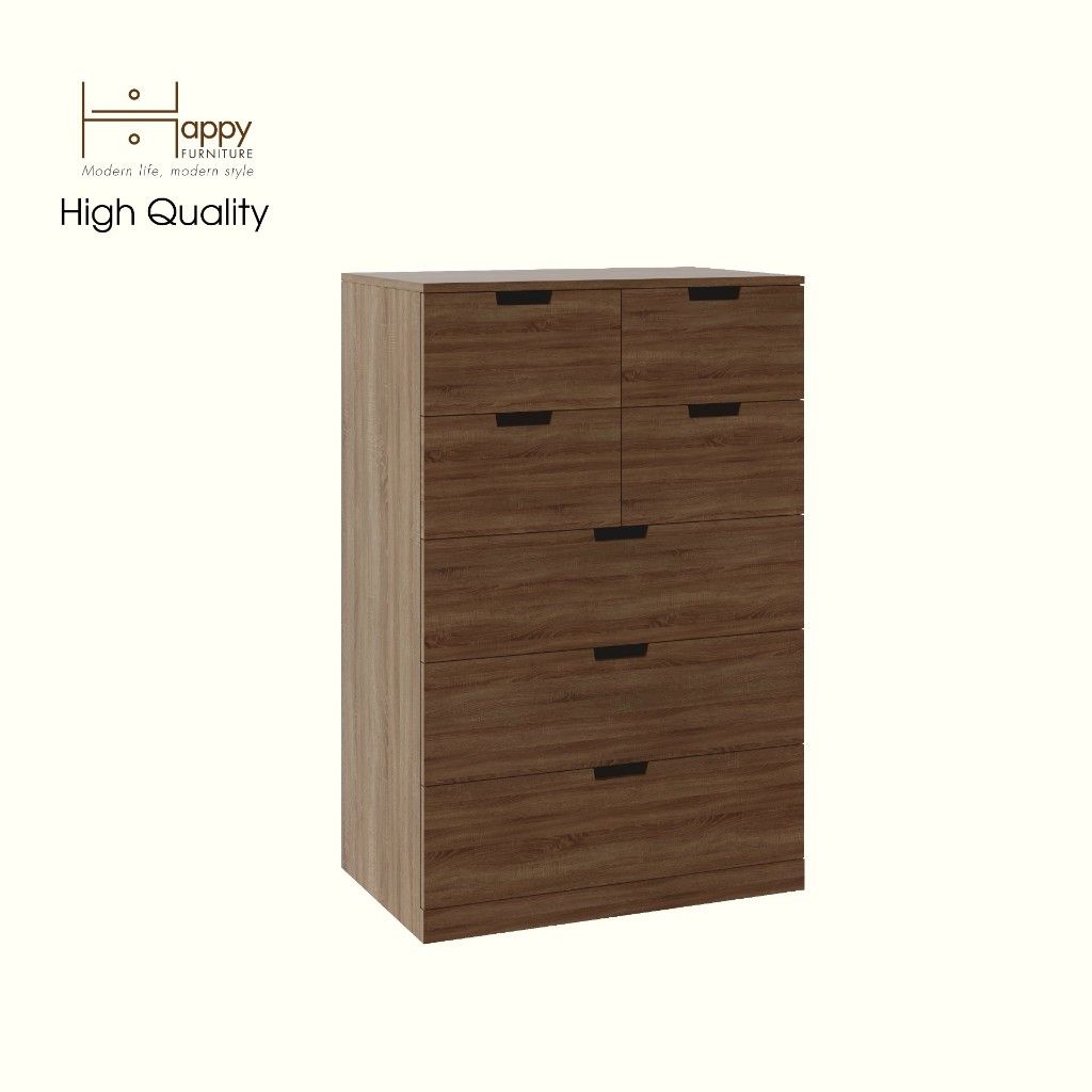 HAPPY FURNITURE , Tủ đựng đồ 7 ngăn kéo - SCANDINA , THK_100 , 80cm x 47cm x 120cm