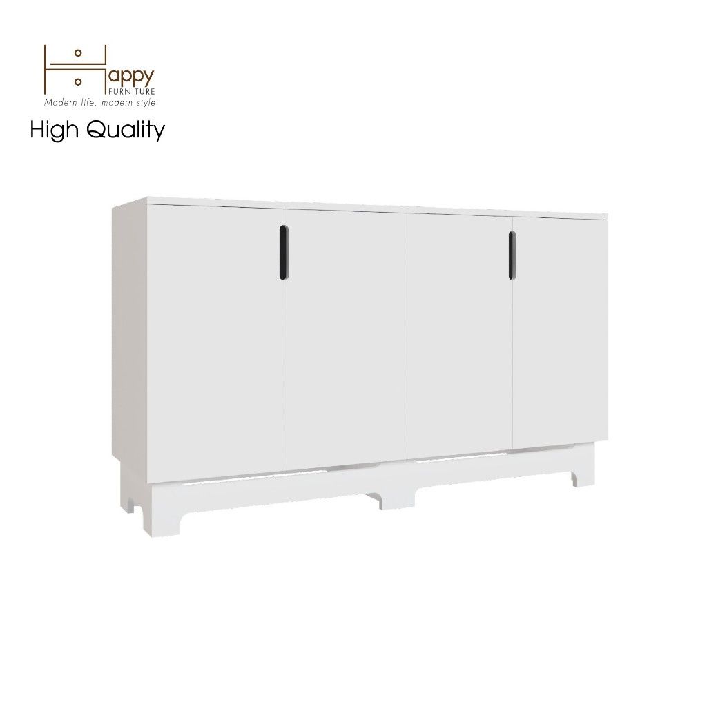 HAPPY FURNITURE , Tủ lưu trữ 4 cánh mở - MOLLY , TCM_105 , 140cm x 40cm x 82cm