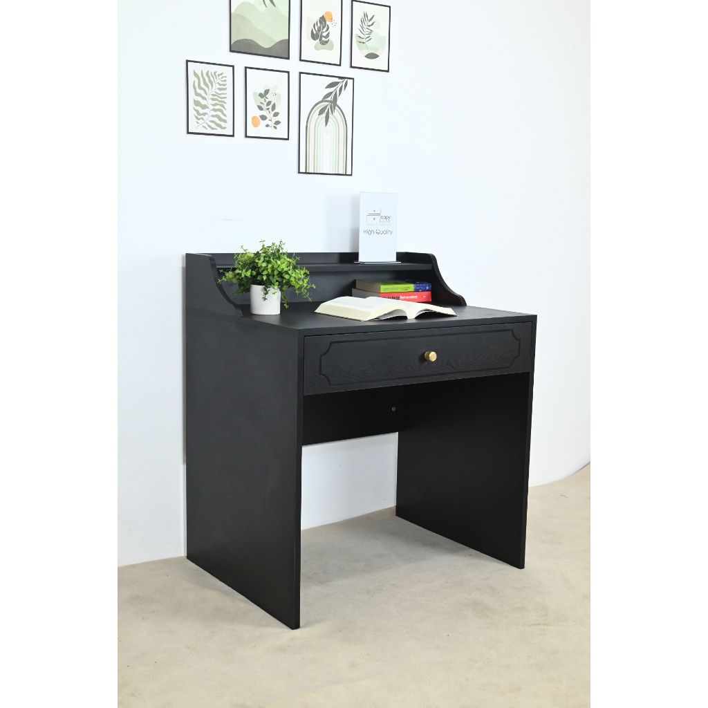 HAPPY FURNITURE , Bàn trang điểm 1 ngăn kéo - NERIS , BAN_076 , 80cm x 59cm x 90cm