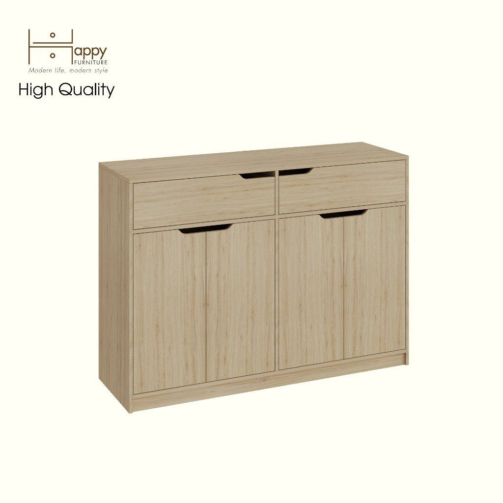 HAPPY FURNITURE , Tủ lưu trữ 2 ngăn kéo 4 cửa mở - ASO, TLT_071 , 140cm x 45cm x 100cm DxRxC