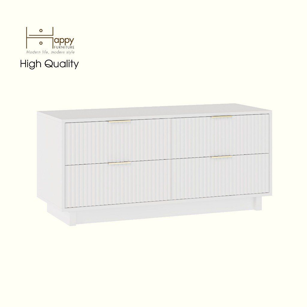 HAPPY FURNITURE , Tủ lưu trữ 4 ngăn kéo - NAMI, THK_242 , 120cm x 45cm x 55cm DxRxC