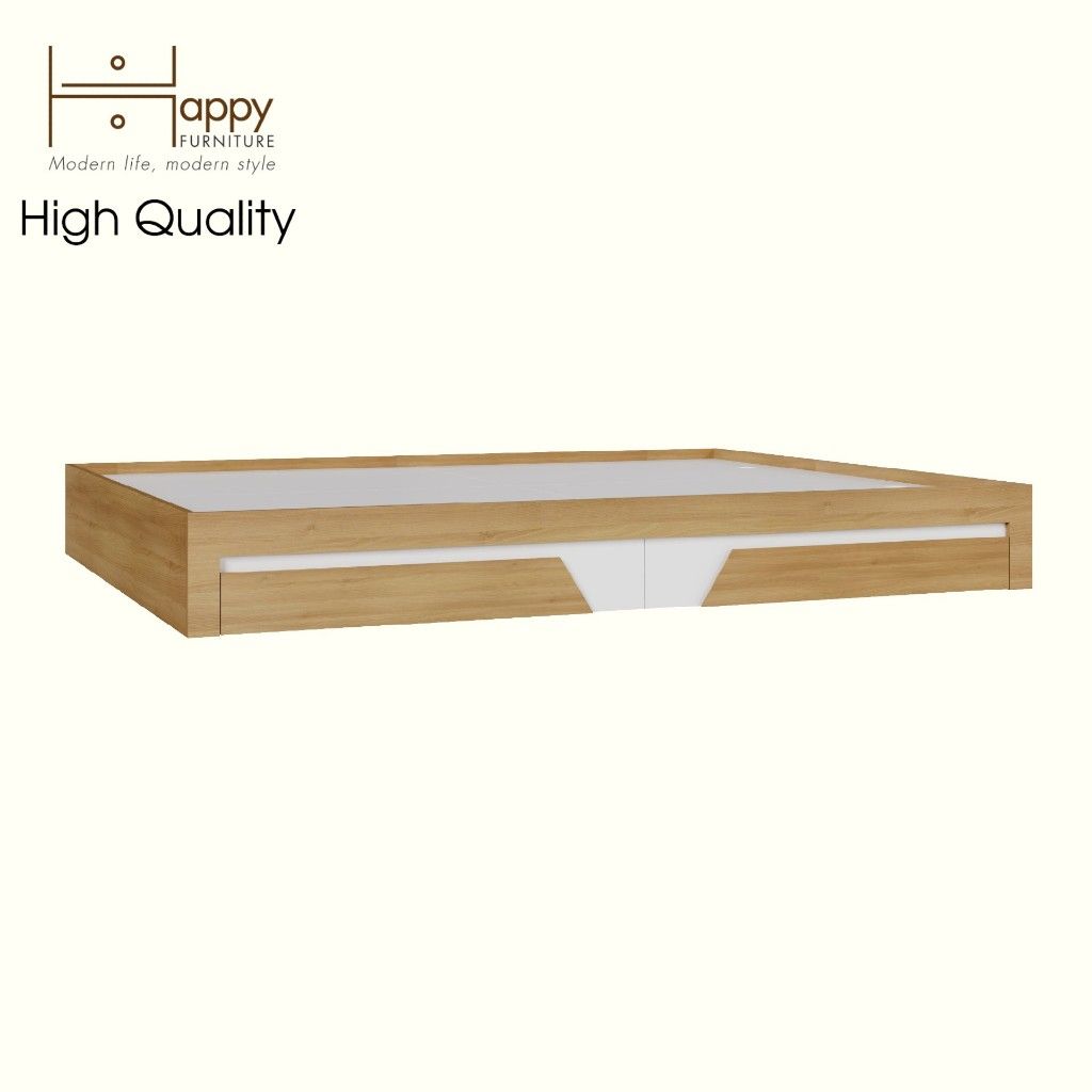 HAPPY FURNITURE, Giường ngủ 2 ngăn kéo - PONIX, GNG_110 GNG_111 GNG_112 GNG_113, 203cm x 25cm
