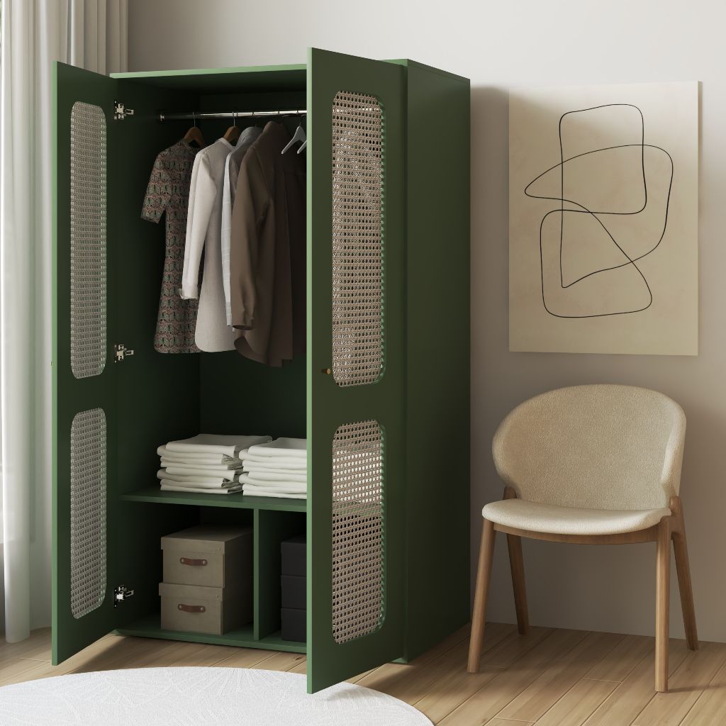HAPPY FURNITURE , Tủ quần áo cửa mở - MEYDAN , TCM_050 , 100cm x 58cm x 176cm