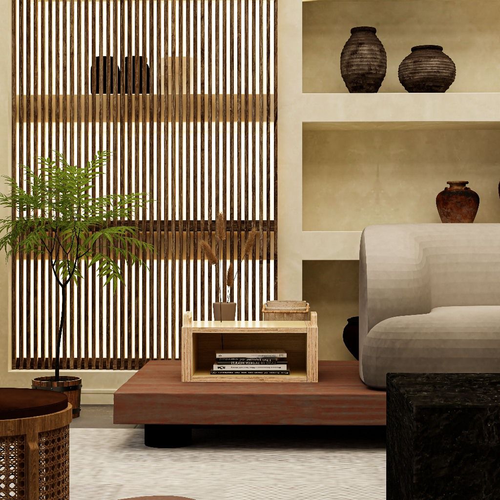 HAPPY FURNITURE , Gỗ tự nhiên , Thùng lưu trữ gỗ Plywood - GAMOR , TLT_021 , 45cm x 30cm x 22cm DxRxC