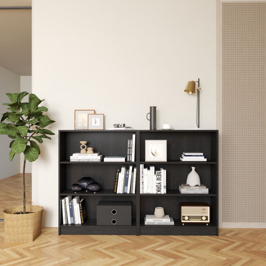 HAPPY FURNITURE , kệ sách 3 tầng - CATY , KSA_007 , 80cm x 28cm x 106cm