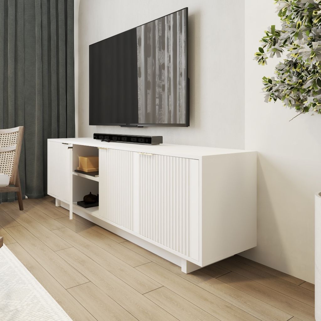 HAPPY FURNITURE , Kệ TV 4 cửa mở - NAMI, KTV_072 , 180cm x 40cm x 56cm DxRxC