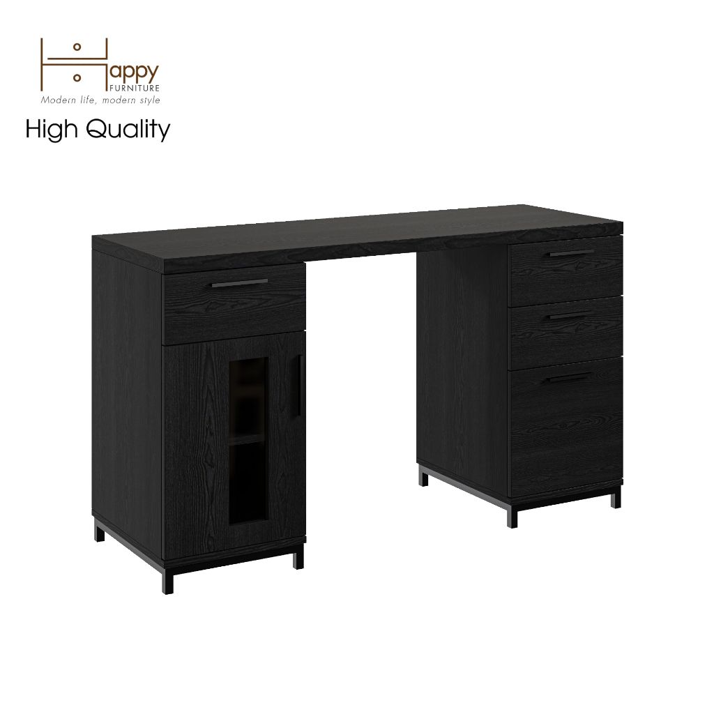 HAPPY FURNITURE , Bàn trang điểm chân sắt - LOUIS , BAN_036 , 130cm x 45cm x 75cm
