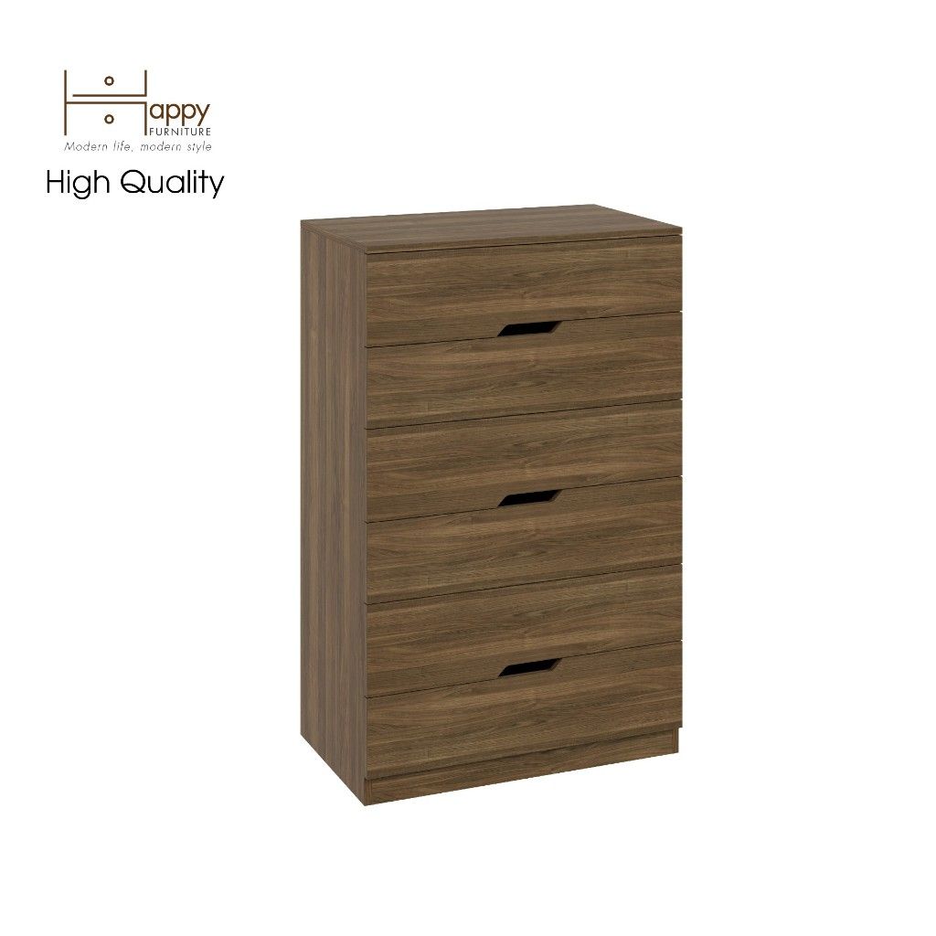 HAPPY FURNITURE , Tủ đựng đồ 6 ngăn kéo - DASH , THK_054 , 76cm x 46cm x 120cm