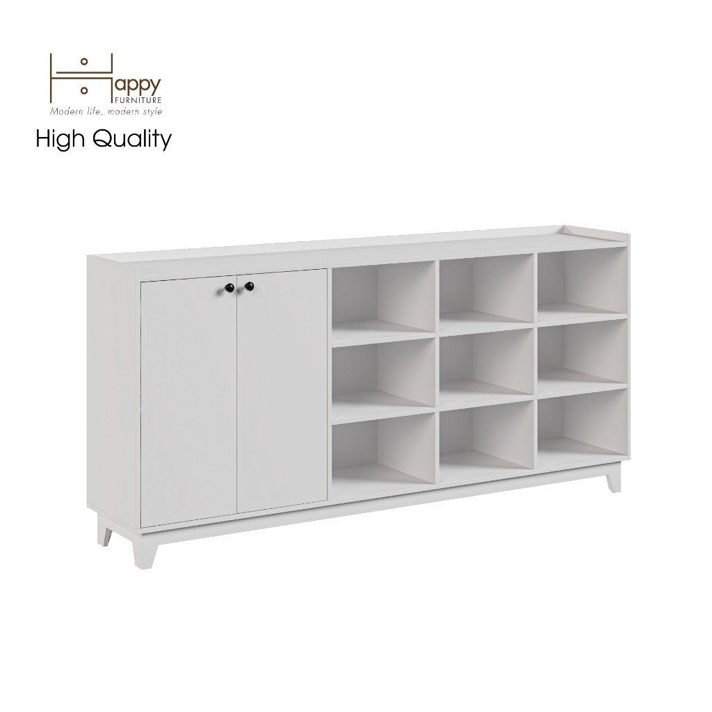 HAPPY FURNITURE , Tủ lưu trữ 2 cửa mở 9 ngăn - KINA , TCM_041 , 200cm x 40cm x 96cm