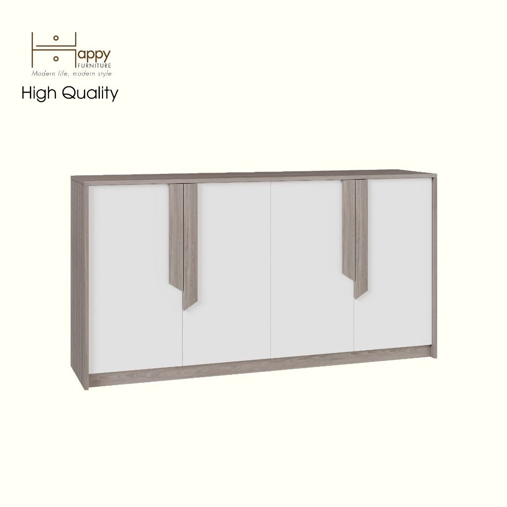 HAPPY FURNITURE , Tủ lưu trữ 4 cánh mở - PONIX , TCM_112 , 160cm x 40cm x 84cm