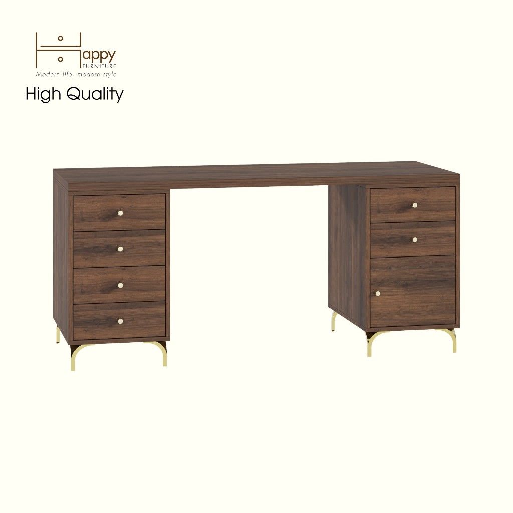 HAPPY FURNITURE ,Bàn làm việc 1 cửa mở 6 ngăn kéo - HAPPI, BAN_138 BAN_139 , 59cm x 75cm RxC