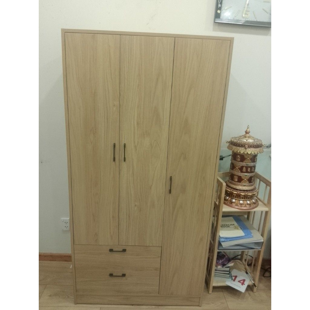 HAPPY FURNITURE , Tủ quần áo đa năng 3 cửa mở - SALY , TCM_007 , 92cm x 45cm x 180cm