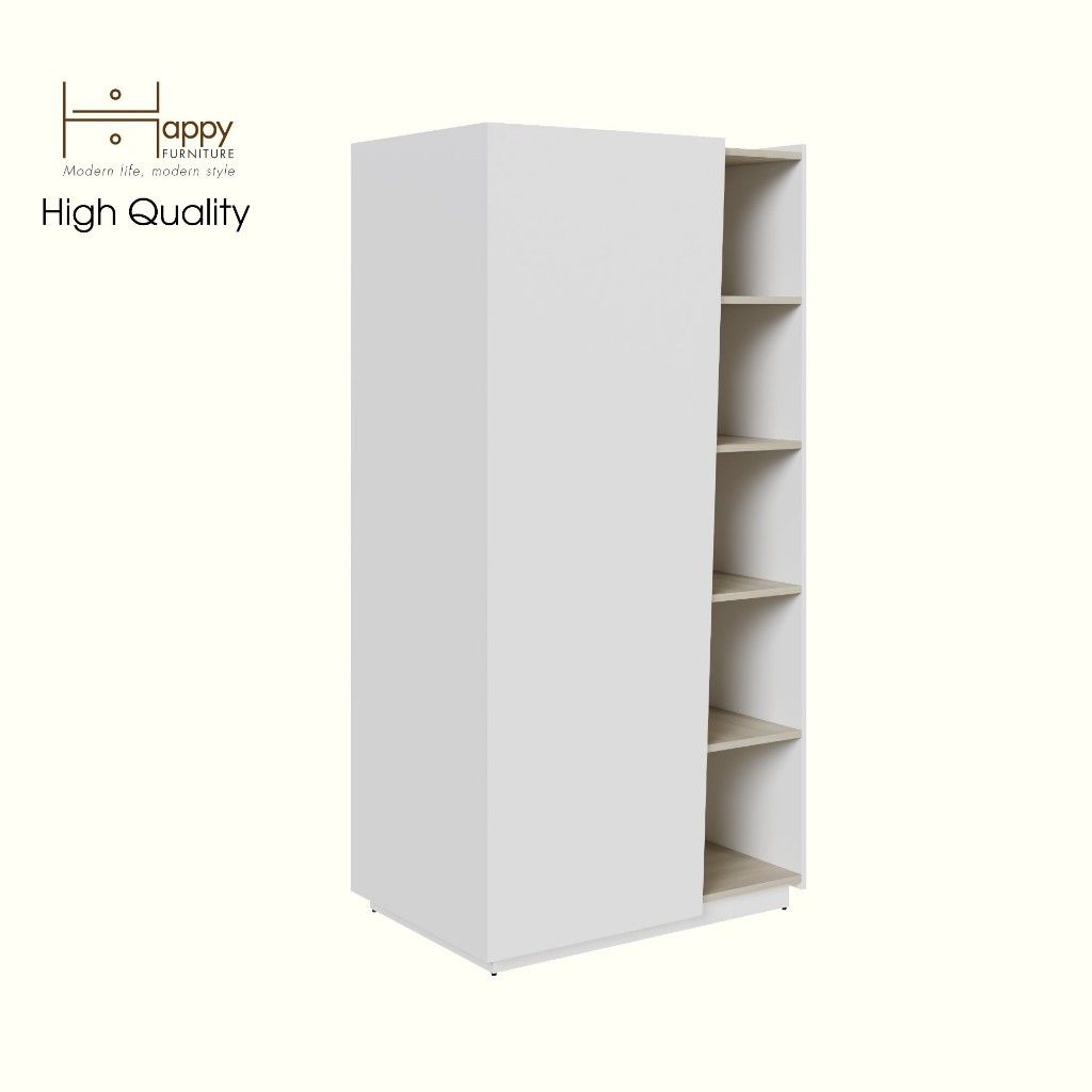 HAPPY FURNITURE , Tủ quần áo 1 cửa mở - VIGGO, TCM_175 , 90cm x 59cm x 180cm