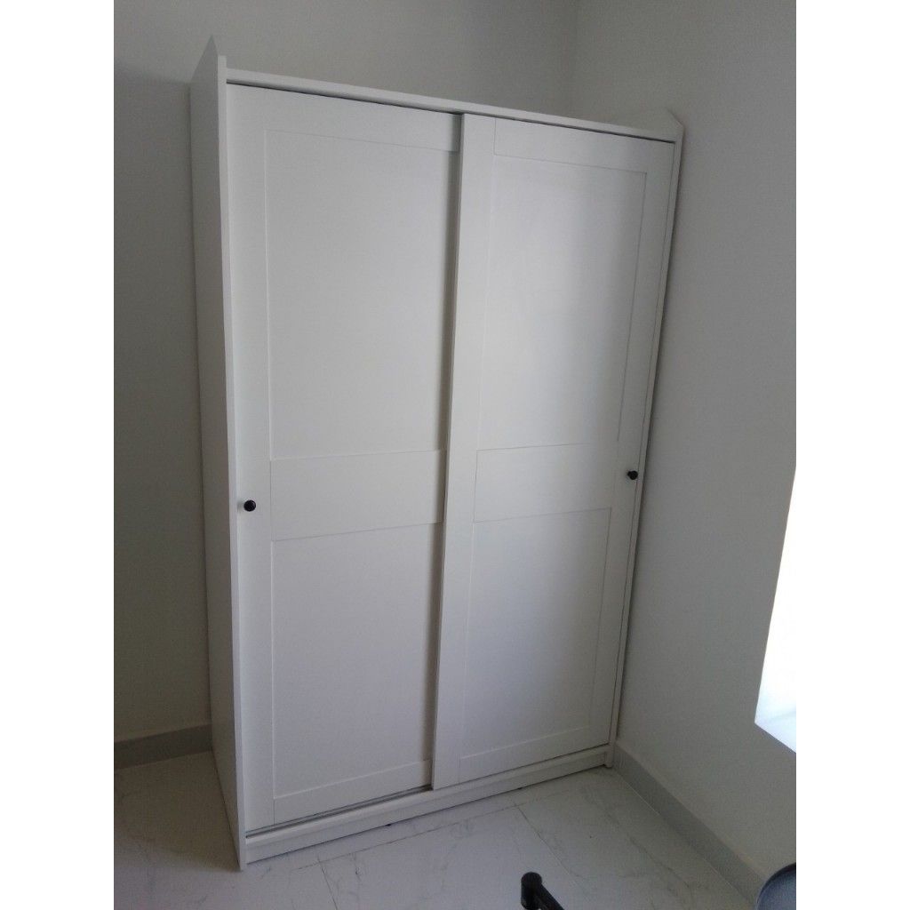 HAPPY FURNITURE , Tủ quần áo - 2 cánh cửa lùa - RUNI , TCL_002 , 118cm x 55cm x 199cm