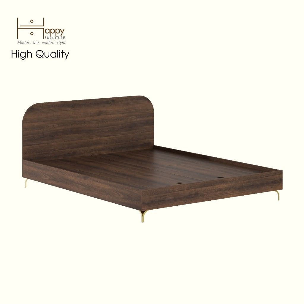 HAPPY FURNITURE , Giường ngủ chân sắt - HAPPI, GNG_234 GNG_235 GNG_236 GNG_237 , 203cm x 30cm DxC
