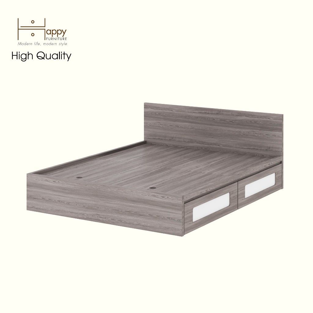 HAPPY FURNITURE , Giường 2 ngăn kéo - TASY ,GNG_258 GNG_259 GNG_260 GNG_261 , 207cm x 34cm DxRxC