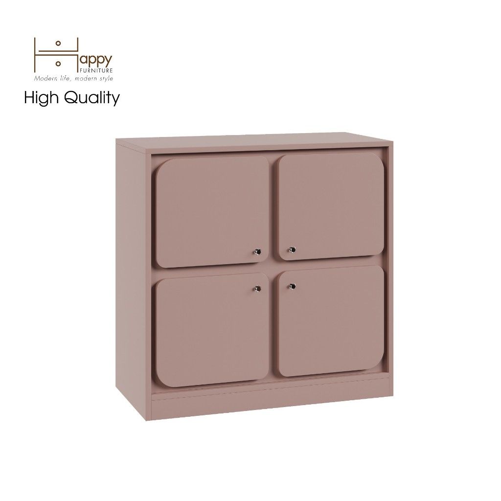 HAPPY FURNITURE , Tủ lưu trữ 4 cánh mở - SWEETY , TCM_061 , 82cm x 40cm x 82cm