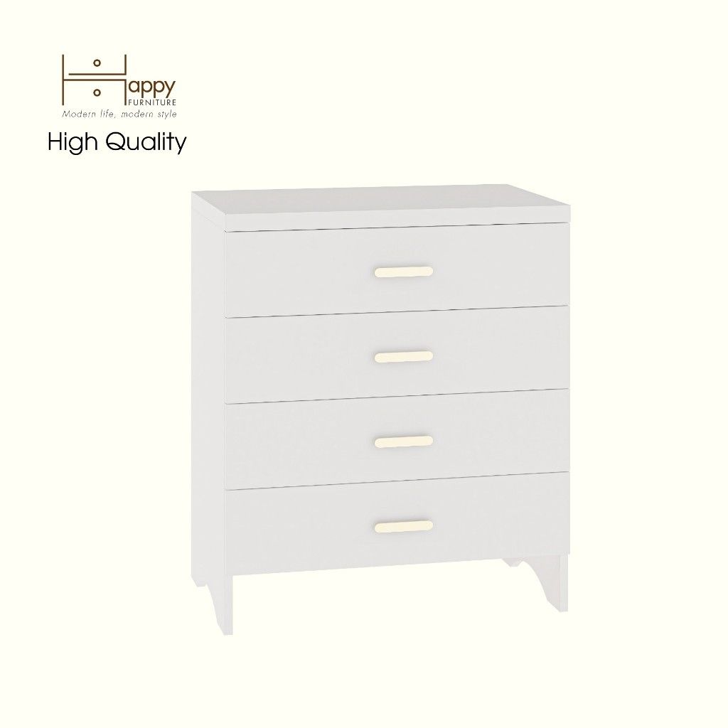 HAPPY FURNITURE , Tủ lưu trữ 4 ngăn kéo - CHEVY, THK_261 , 70cm x 45cm x 82cm DxRxC