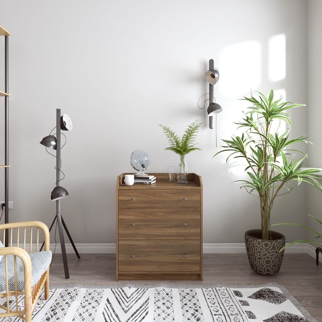 HAPPY FURNITURE , Tủ 3 tầng - CANA , THK_008 , 70cm x 46cm x 84cm