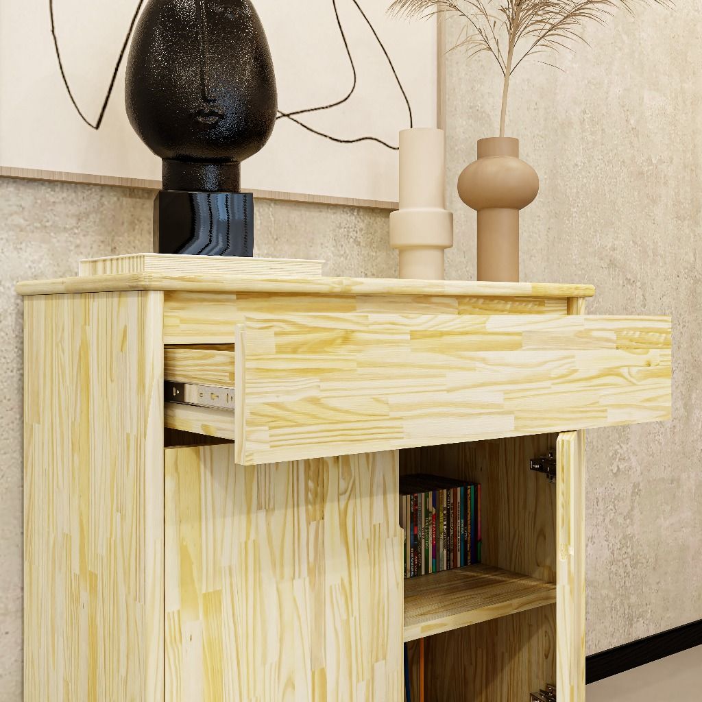 HAPPY FURNITURE , Gỗ tự nhiên , Tủ lưu trữ 2 cửa mở - GALI , TLT_011 , 70cm x 35cm x 76cm