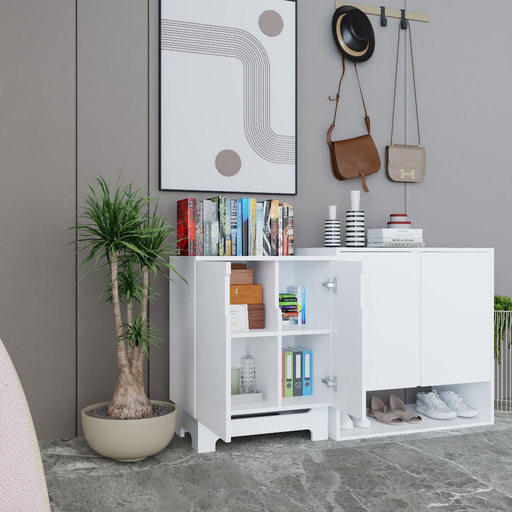 HAPPY FURNITURE , Tủ lưu trữ 2 cánh mở - MOLLY , TCM_102 , 60cm x 40cm x 76cm