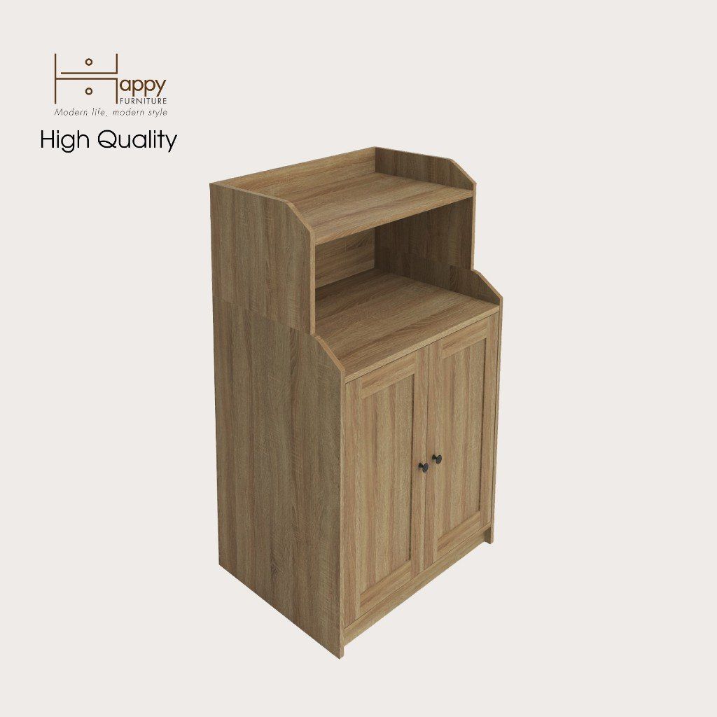 HAPPY FURNITURE , Tủ cửa mở 3 ngăn đựng đồ - CANA , TCM_001 , 70cm x 46cm x 116cm