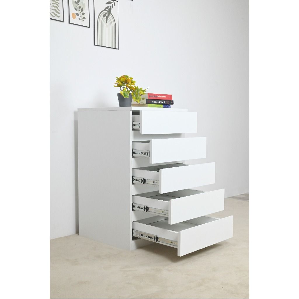 HAPPY FURNITURE , Tủ lưu trữ 5 ngăn kéo - OLA , THK_095 , 45cm x 45cm x 75cm