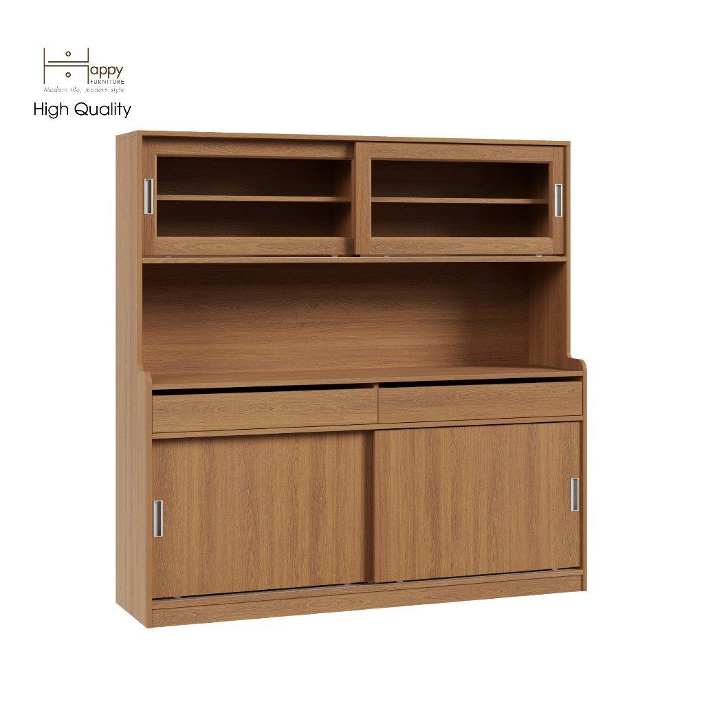 HAPPY FURNITURE , Kệ lưu trữ nhà bếp - LUCA , TCL_013 , 160cm x 42cm x 160cm