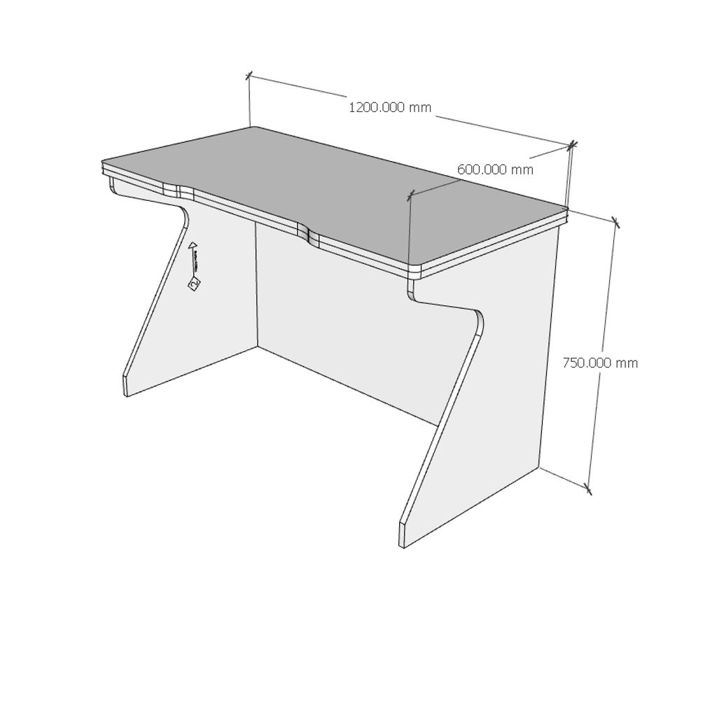 HAPPY FURNITURE , Bàn làm việc 1m2 - HELI , BAN_059 , 120cm x 60cm x 75cm