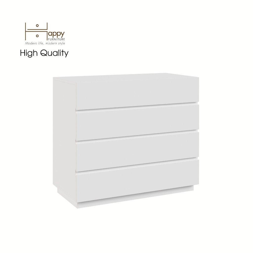 HAPPY FURNITURE , Tủ đựng đồ 4 ngăn kéo - MACRO , THK_039 , 92cm x 45cm x 80cm
