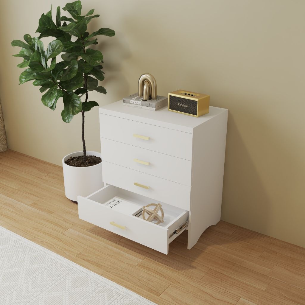 HAPPY FURNITURE , Tủ lưu trữ 4 ngăn kéo - CHEVY, THK_261 , 70cm x 45cm x 82cm DxRxC
