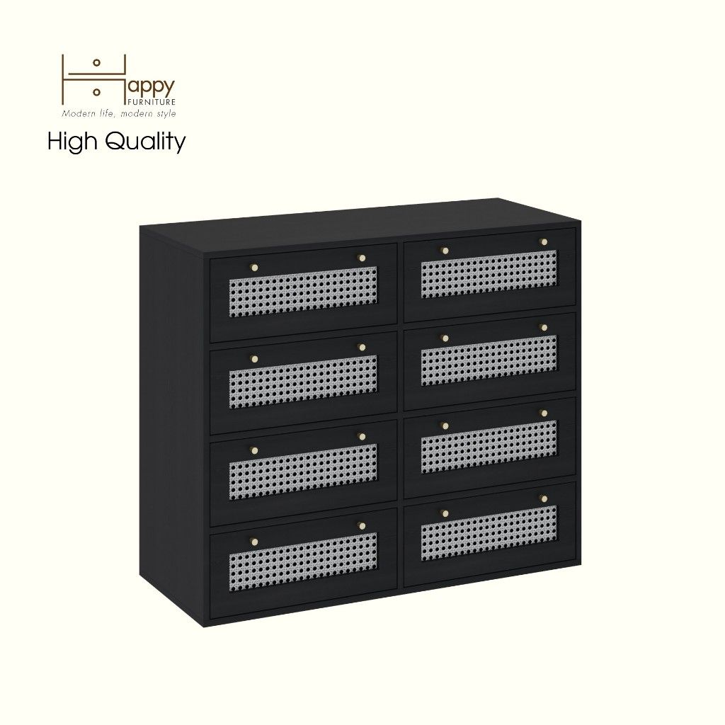 HAPPY FURNITURE , Tủ lưu trữ 8 ngăn kéo - MAY , THK_304 , 110cm x 45cm x 93cm DxRxC