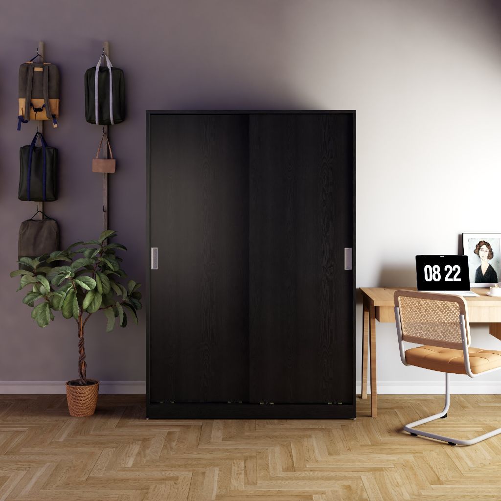 HAPPY FURNITURE , Tủ quần áo 2 cửa lùa - OLA , TCL_024 , 120cm x 59cm x 176cm