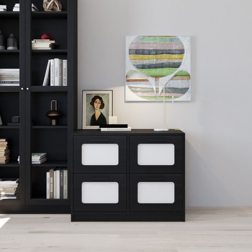 HAPPY FURNITURE , Tủ lưu trữ 4 ngăn kéo - TASY ,THK_317 , 90cm x 50cm x 70cm DxRxC