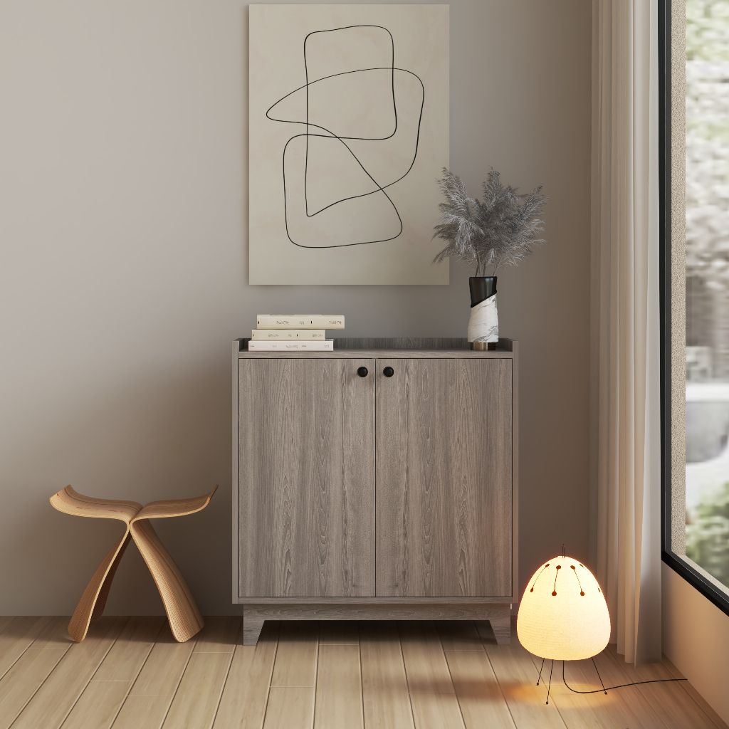 HAPPY FURNITURE , Tủ lưu trữ 2 cửa mở - KINA , TCM_042 , 80cm x 30cm x 85cm